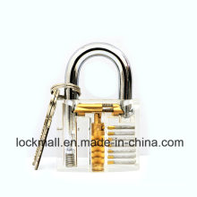 Cadeado transparente acrílico para ferramentas de Lockpicking de prática de serralheiro, cadeado de segurança